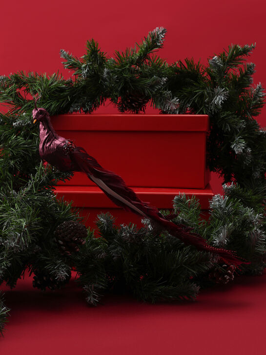 Декоративный красный Павлин с длинным хвостом, 36 см Goodwill , арт.  | Фото 2