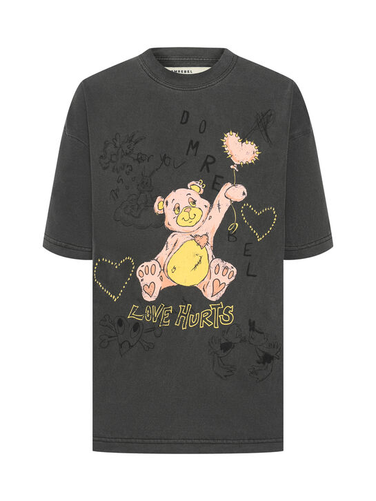 Футболка с принтом &quot;розовый медвежонок&quot; Domrebel , арт.  | Фото 1