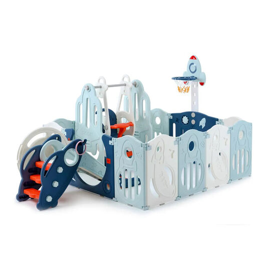 Манеж Kids SUPREME Space blue с качелями, 160x160  UNIX Kids , арт.  | Фото 1