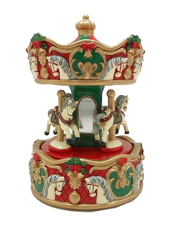 Карусель с рождественскими рисунками, мелодия &quot;Jingle Bells&quot; 16,5 см Musicboxworld , арт.  | Фото 1