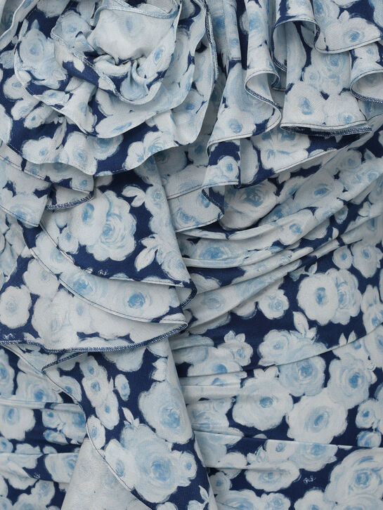 Платье миди с оборками, синее Roses & Lace , арт.  | Фото 3