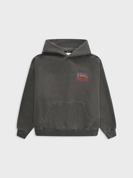 Толстовка-худи оверсайз с логотипом, черная Ksubi , арт.  | Фото 1