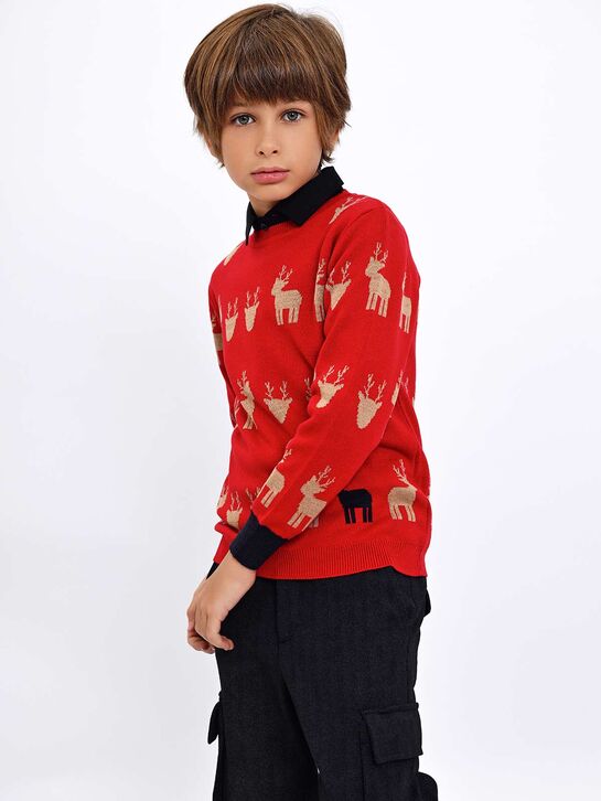 Джемпер, принт олени Maglificio di Verona , арт.  | Фото 3