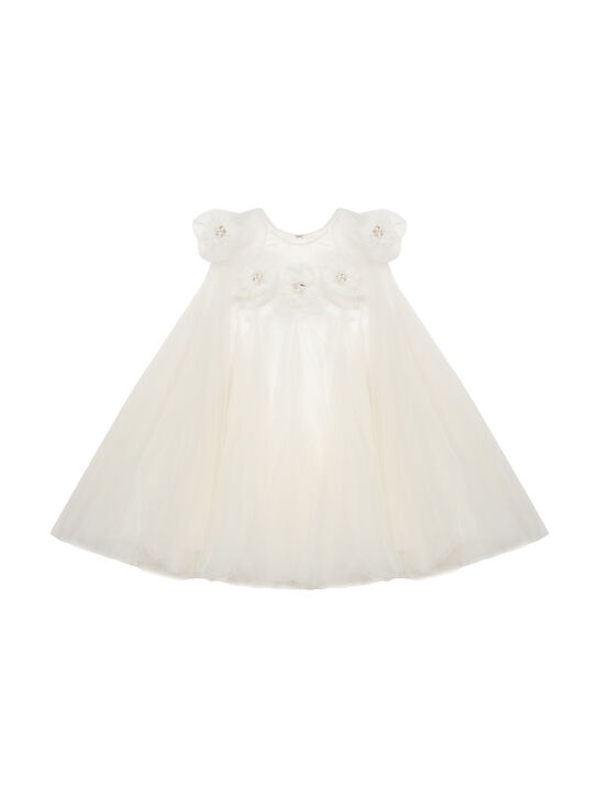 Платье с цветочной аппликацией, белое Maison Ava , арт.  | Фото 1