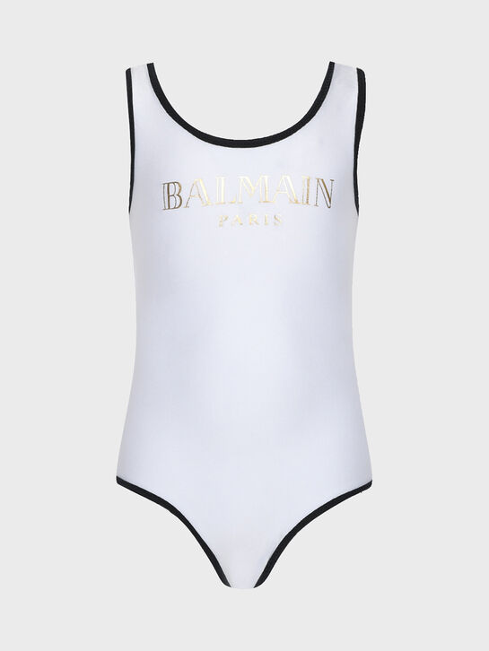 Купальник с золотым лого, белый Balmain , арт.  | Фото 1