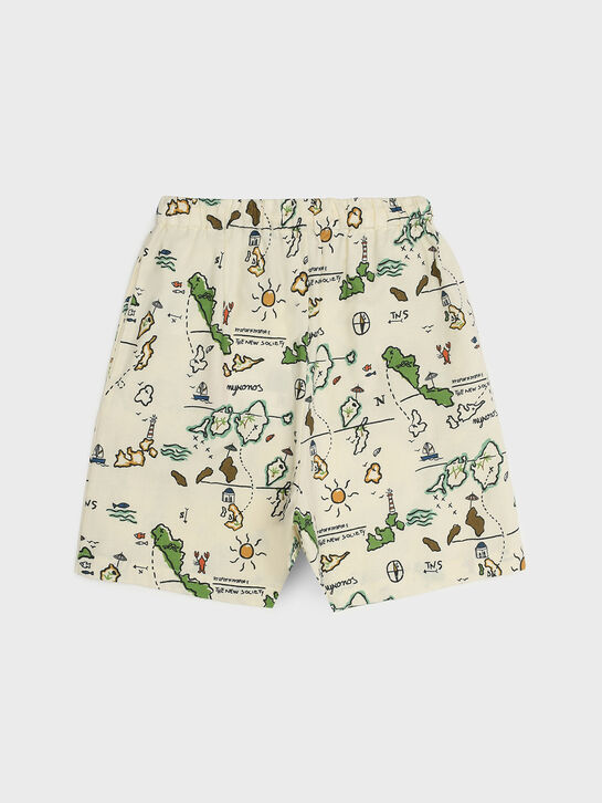 Бермуды с принтом &quot;карта&quot; The New Society , арт.  | Фото 2