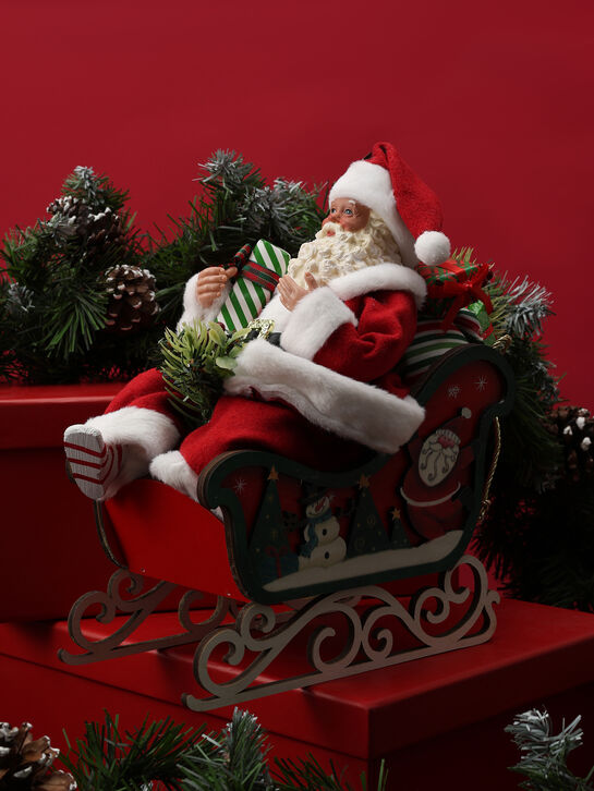 Новогодний сувенир Санта в санях 28Xx16×26 см Timstor , арт.  | Фото 2