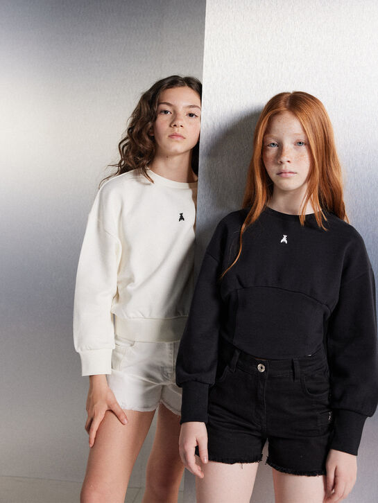 Свитшот укороченный, черный Patrizia Pepe , арт.  | Фото 2