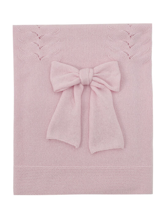 Плед из кашемира с бантом, розовый Tomax , арт.  | Фото 1