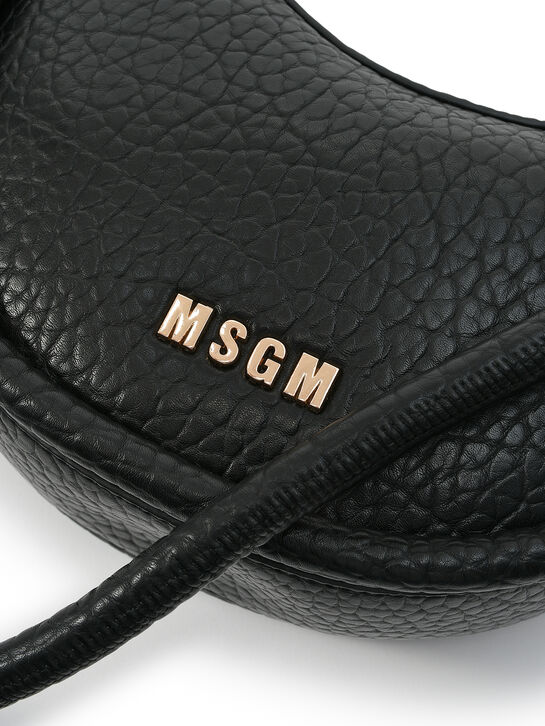 Сумка-хобо из эко-кожи, черная MSGM , арт.  | Фото 4