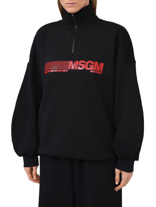Свитшот с красным лого, черный MSGM , арт.  | Фото 3