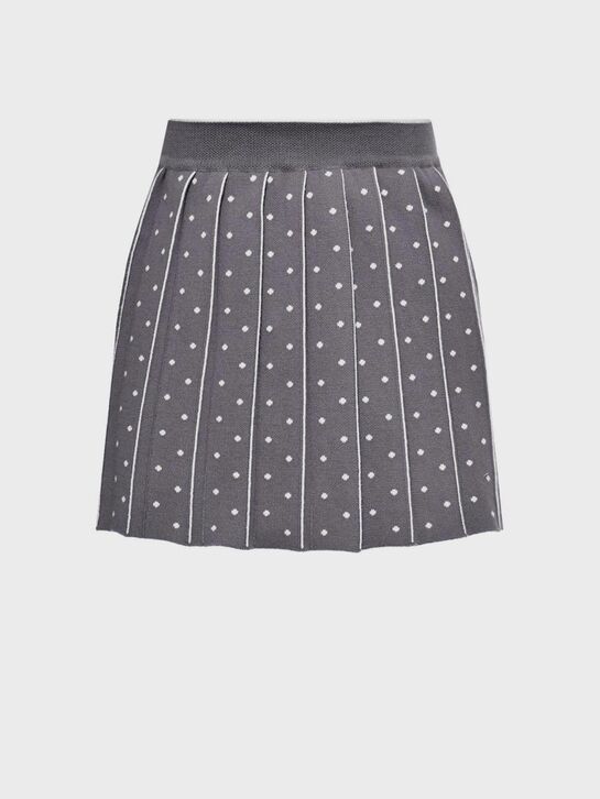Плиссированная юбка в горошек, серая KengLabel , арт.  | Фото 2