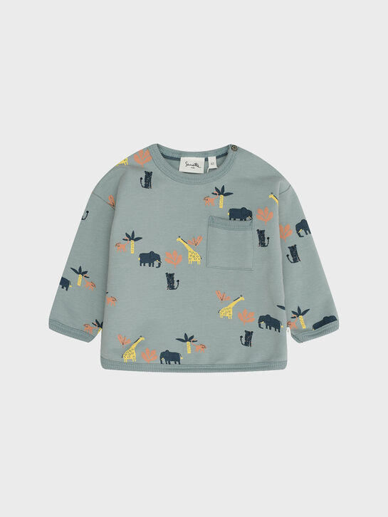 Свитшот с принтом &quot;сафари&quot; Sanetta , арт.  | Фото 1