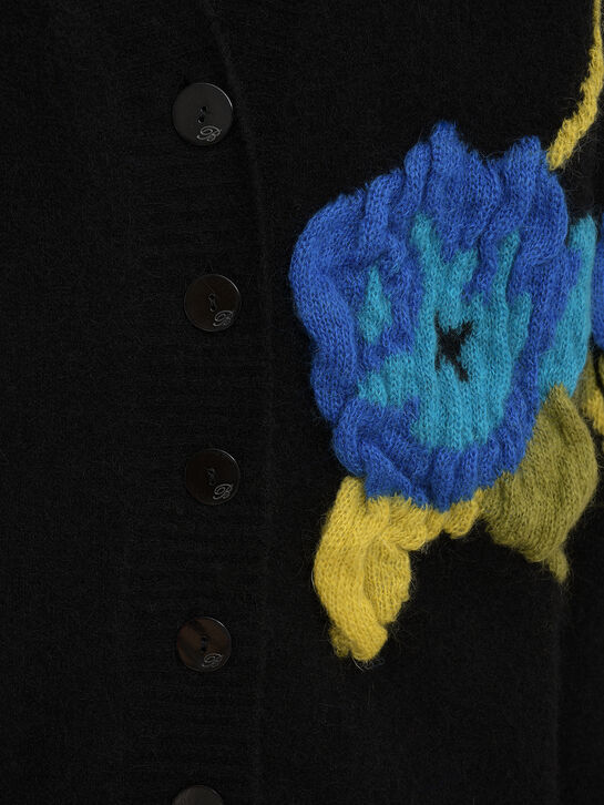 Кардиган с розами, интарсия Blumarine , арт.  | Фото 7