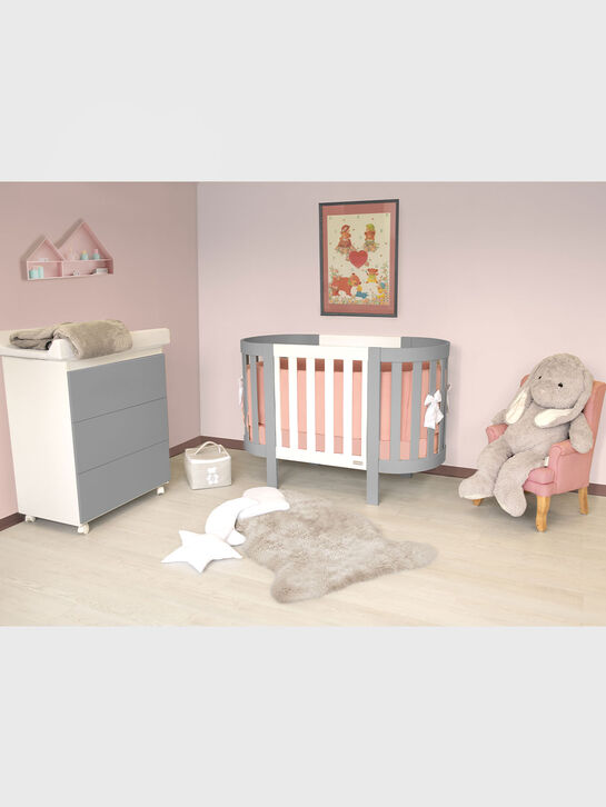 Пеленальный комод Lunetta Ovale, белый/серый ITALBABY , арт.  | Фото 2