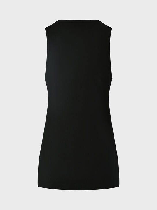 Черный топ с белым логотипом Balmain , арт.  | Фото 2