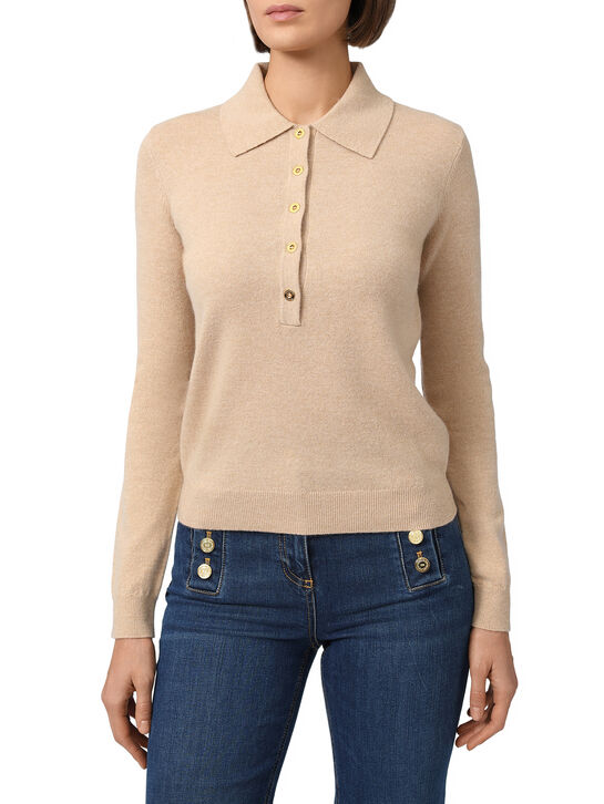 Джемпер-поло, бежевый Elisabetta Franchi , арт.  | Фото 3
