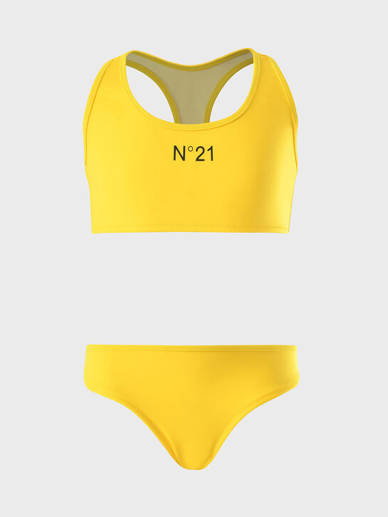 Раздельный купальник с лого, желтый N21 , арт.  | Фото 1