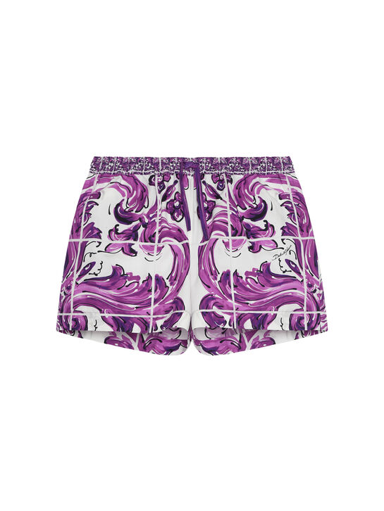 Шорты из поплина, принт &quot;майолика&quot; Dolce&Gabbana , арт.  | Фото 1