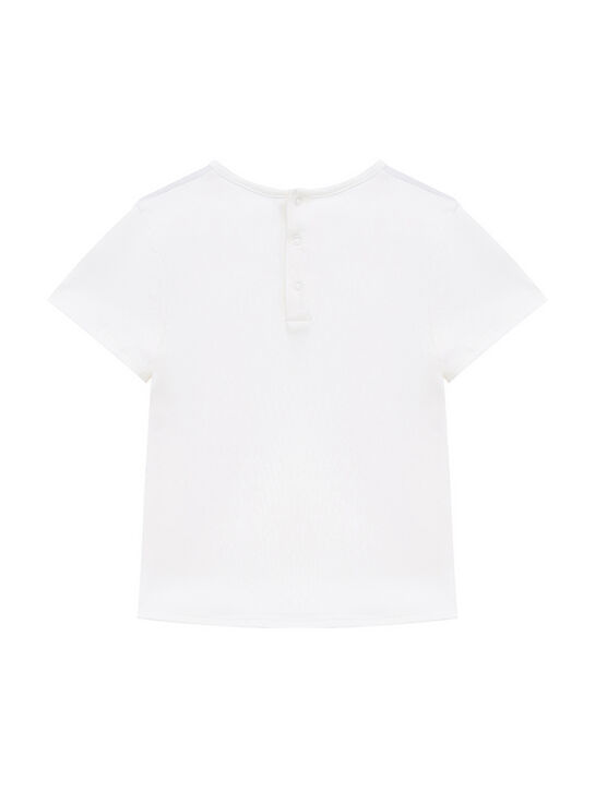 Футболка с кружевной отделкой, белая Chloe , арт.  | Фото 2