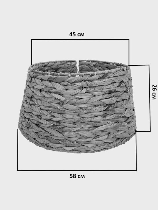 Корзина для елки разборная джутовая с красной полосой, коричневая, 26x58 см Luca Lighting , арт.  | Фото 5