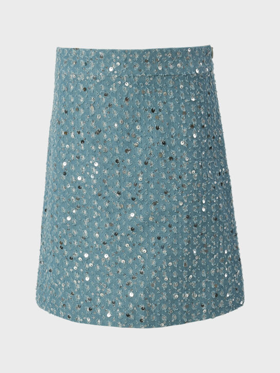 Комплект: пиджак и юбка, голубой с пайетками Eirene , арт.  | Фото 7