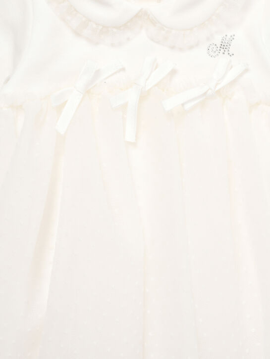 Комбинезон с юбкой, белый Monnalisa , арт.  | Фото 3