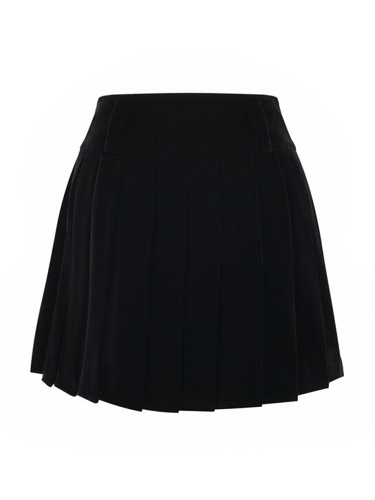 Юбка бархатная со складками, черная ALINE , арт.  | Фото 5