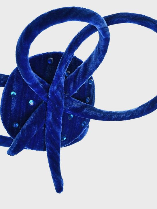 Бархатный ободок с бантом, синий Eirene , арт.  | Фото 2