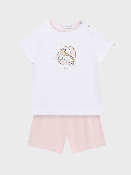 Пижама с принтом &quot;Жираф, слоник и полумесяц&quot; Story Loris , арт.  | Фото 1