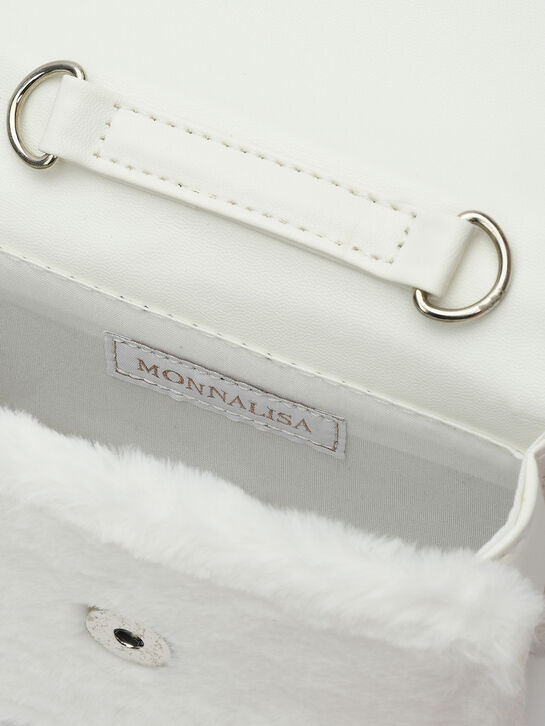 Сумка из эко-меха с цветочной аппликацией Monnalisa , арт.  | Фото 4