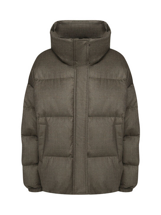 Куртка с укороченным кроем и воротником из соболя Yves Salomon , арт.  | Фото 10