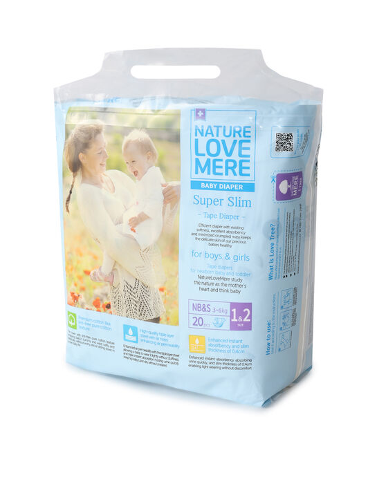 Подгузники Super Slim, размер NB-S 3-6 кг NATURE LOVE MERE , арт.  | Фото 2
