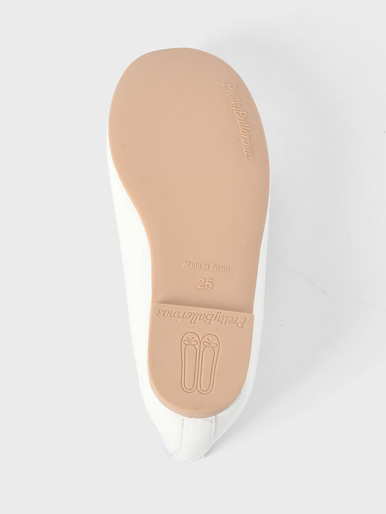 Туфли с кожаным бантом, белые Pretty Ballerinas , арт.  | Фото 5