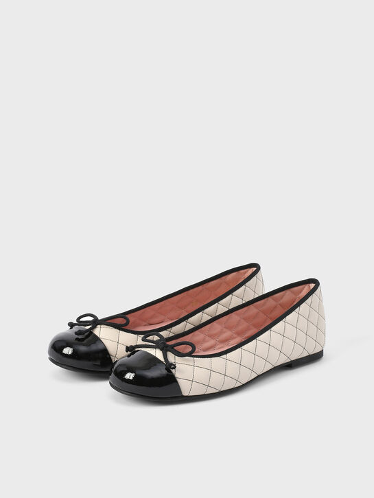 Балетки стеганые с черной отделкой Pretty Ballerinas , арт.  | Фото 2