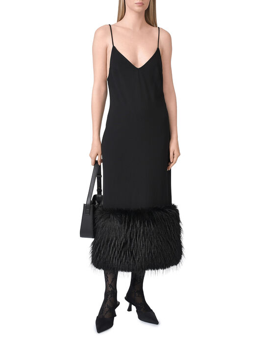 Платье-комбинация с отделкой эко-мехом Flashin , арт.  | Фото 3