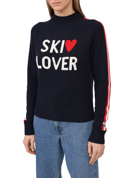 Джемпер с декором SKI LOVER, интарсия Saint Barth , арт.  | Фото 3