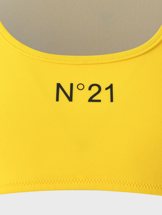 Раздельный купальник с лого, желтый N21 , арт.  | Фото 3