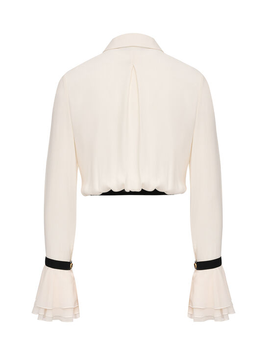 Блузка с воланами на манжетах Elisabetta Franchi , арт.  | Фото 6