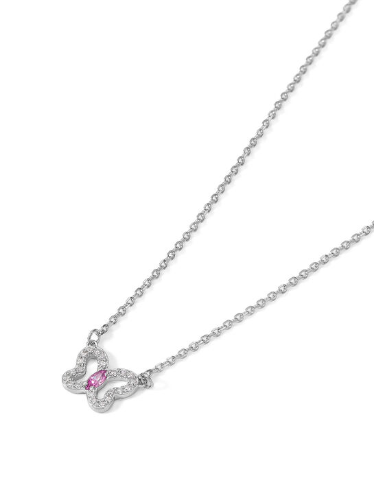 Колье Бабочка с розовым камнем Sneak Peek , арт.  | Фото 3