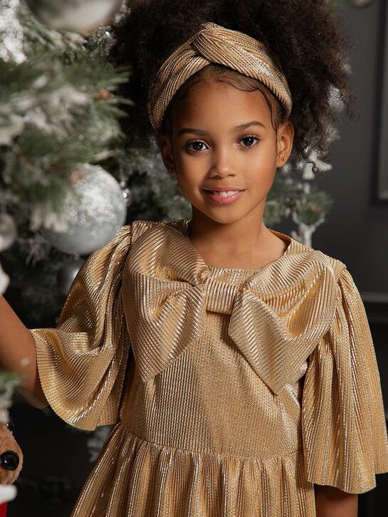 Плиссированное платье с бантом Eirene , арт.  | Фото 4