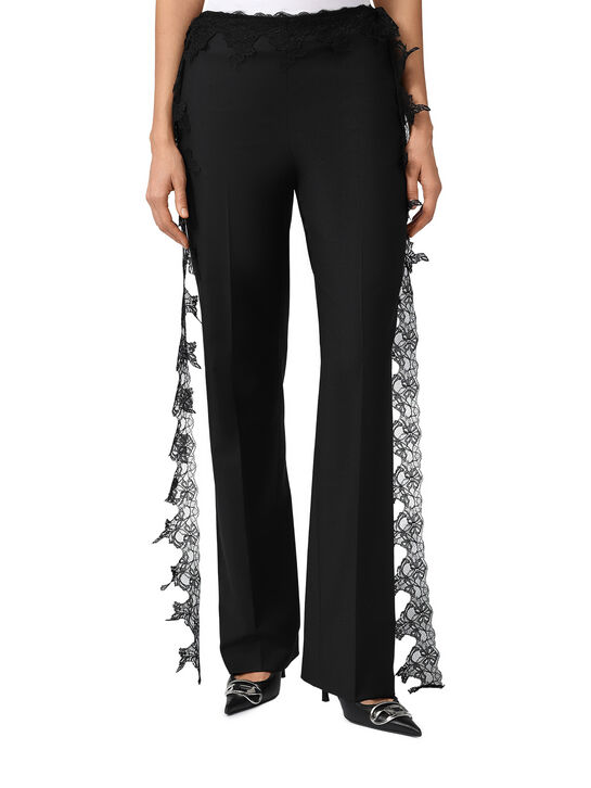 Брюки с кружевным поясом, черные Blumarine , арт.  | Фото 3