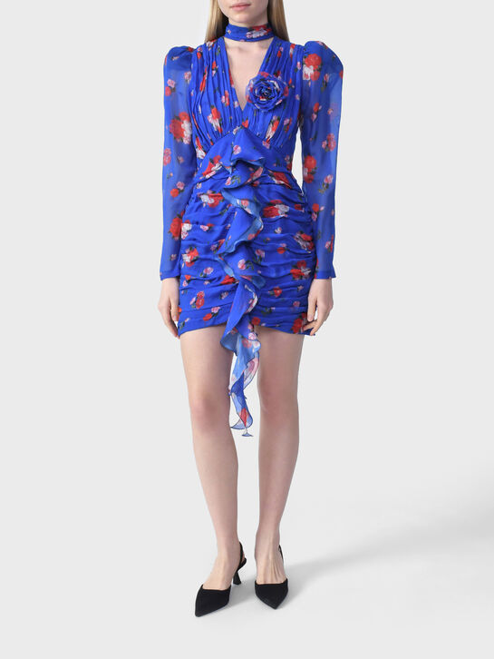 Платье Vienna с драпировкой, синее Roses & Lace , арт.  | Фото 4