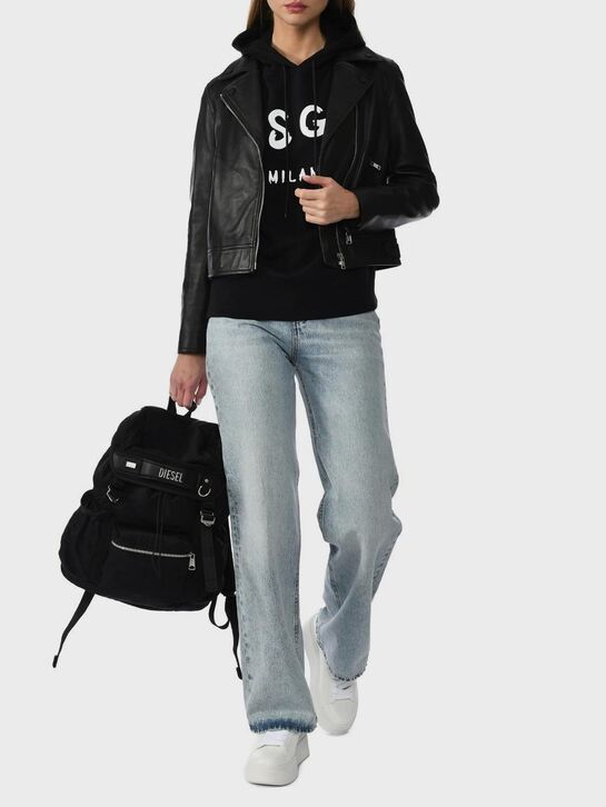 Куртка из натуральной кожи &quot;косуха&quot;, черная Yves Salomon , арт.  | Фото 3