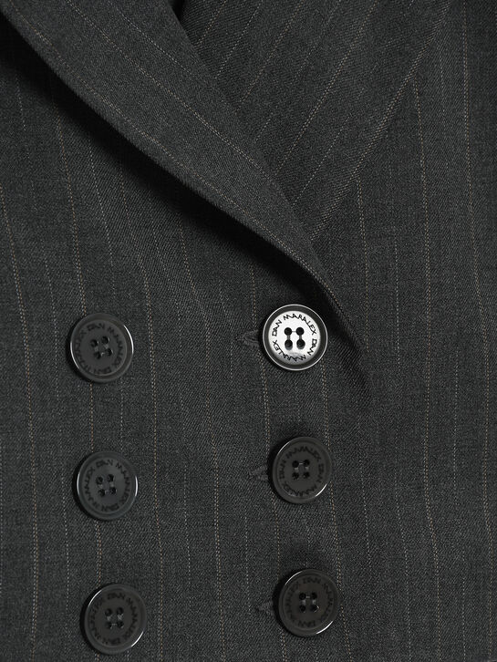 Пиджак укороченный в полоску, серый Dan Maralex , арт.  | Фото 4