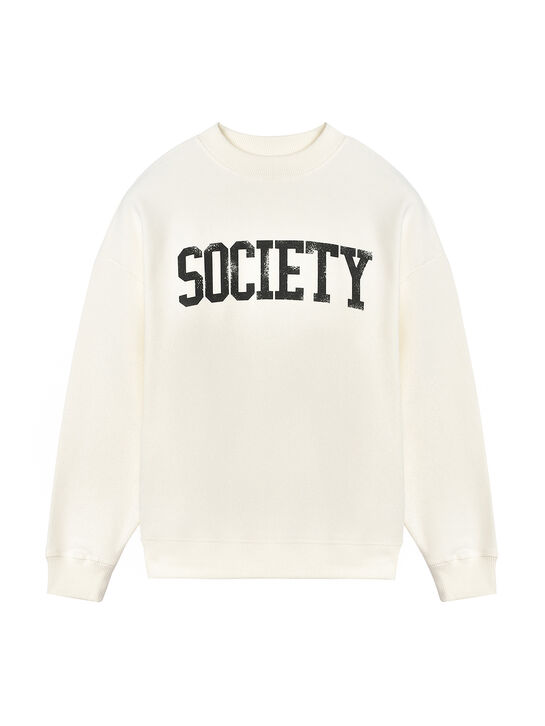 Свитшот с лого, белый The New Society , арт.  | Фото 1