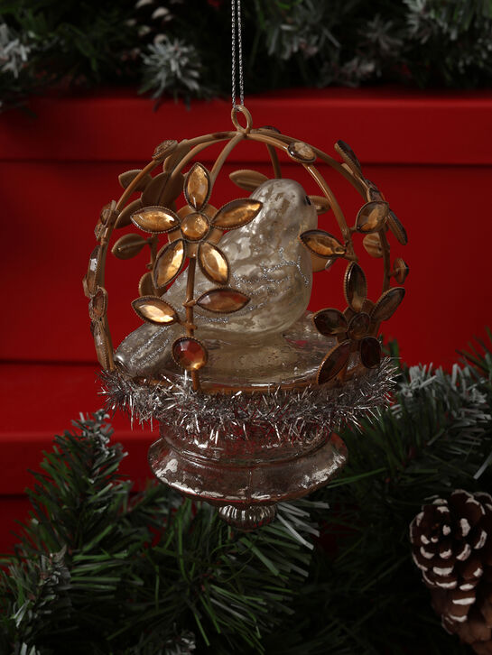 Елочная подвеска птица в цветочной клетке, 13 см Goodwill , арт.  | Фото 3