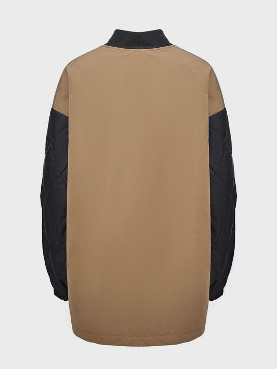 Куртка-бомбер с черными рукавами, коричневая Naumi , арт.  | Фото 6