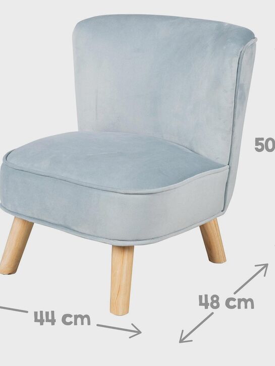 Детское велюровое кресло Lil Sofa, голубой Roba , арт.  | Фото 8
