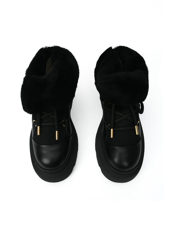 Мунбуты с меховой подкладкой, черные INUIKII , арт.  | Фото 5